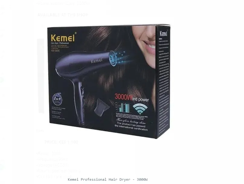 Kemei proffessional  hair dryer  3000watts 