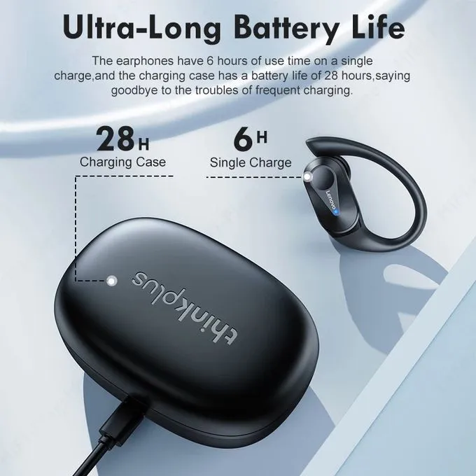 Lenovo LP75 BT5.3 True Headset With Mic BLACK