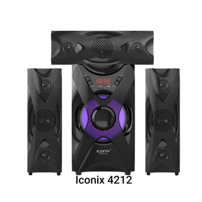 Iconix 10000W SUBWOOFER SYSTEM 3.1 CH Speaker - Black