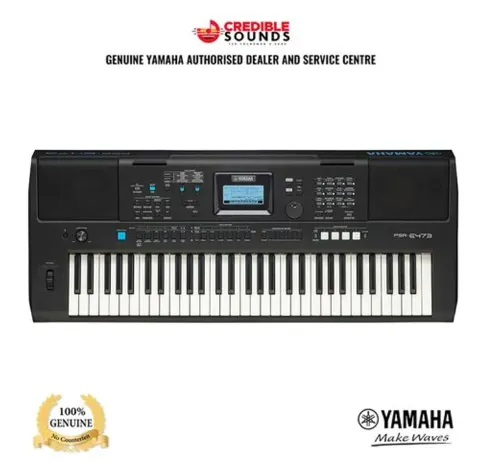 Yamaha PSR-E473 61-Key Touch-Sensitive Portable Keyboard Black