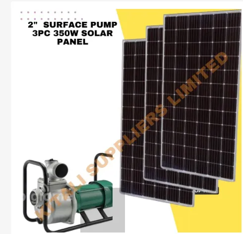 2" Surface pump wirh 3pc 350w solar panel