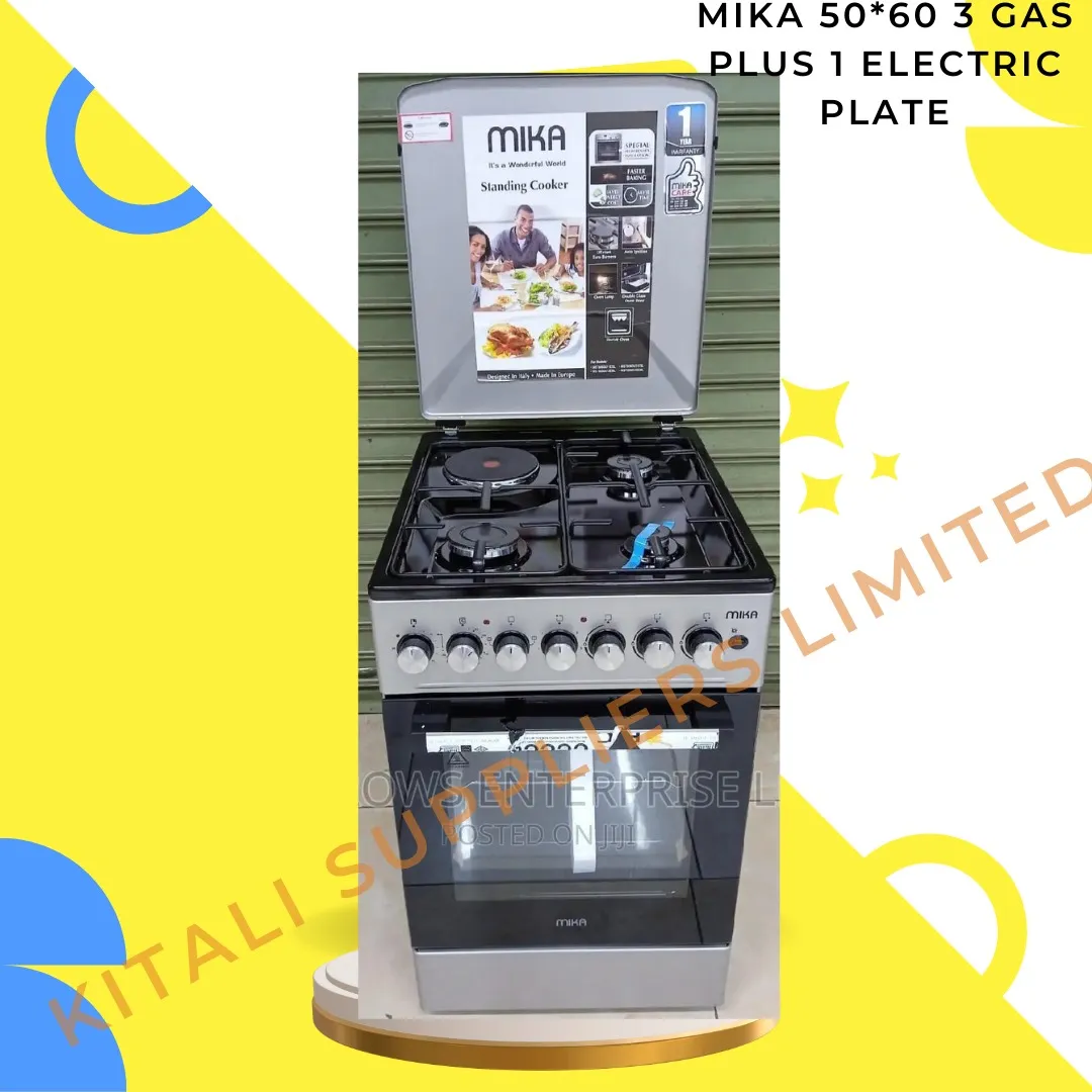 Mika All Gas, 50 by 60 Standing Cooker with Gas Oven