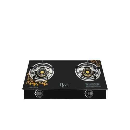 Roch RGC-TT208, Two-Burner Automatic Gas Cooker - Black