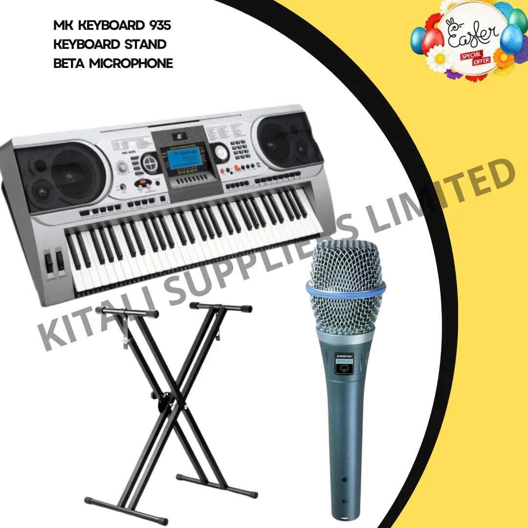 Mk-935 keyboard , keyboard stand with free Beta microphone