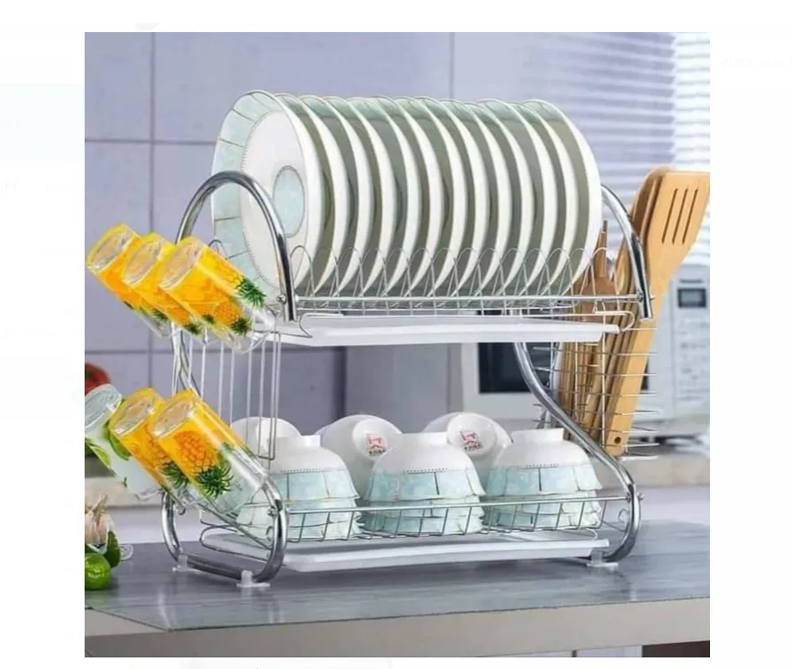 2 LAYER STAINLESS STEEL DISHRACK DRAINER 