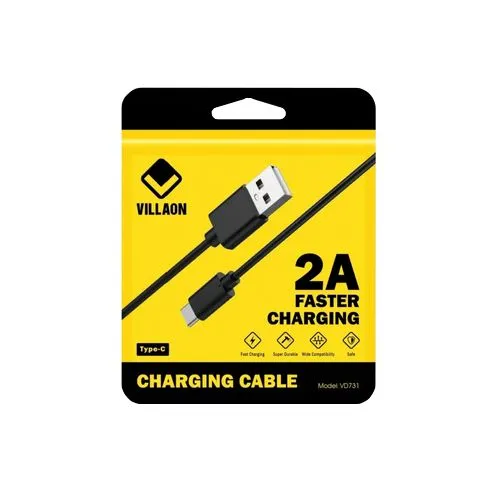 VILLAON USB 2A Fast Charging Data Cable Type-C