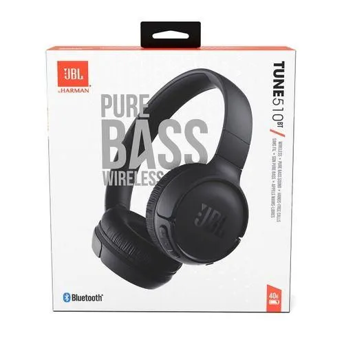Jbl Bluetooth Wireless On Ear Headphones - Tune 510BT Black