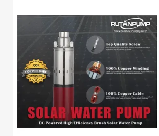 RUTANPUMP Solar Submersible Water Pump 96V Voltage 75 Meters 1" Fitting 750W