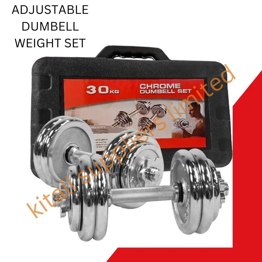 ADJUSTABLE DUMBELL BARBELL WEIGHT SET WITH A CONNECTOR AND CASING