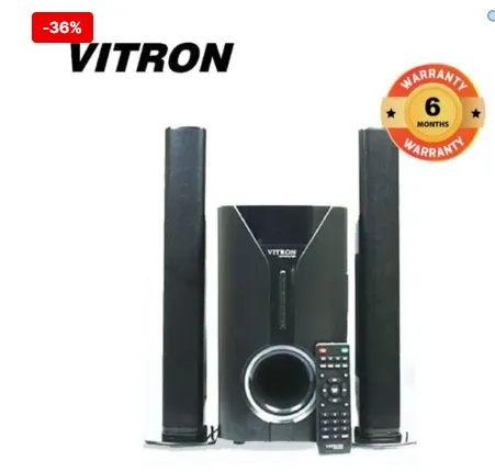 VITRON V527 Sound System 2.1CH Functional Remote Speaker Subwoofer BT/USB/SD/FM Black 900W V527