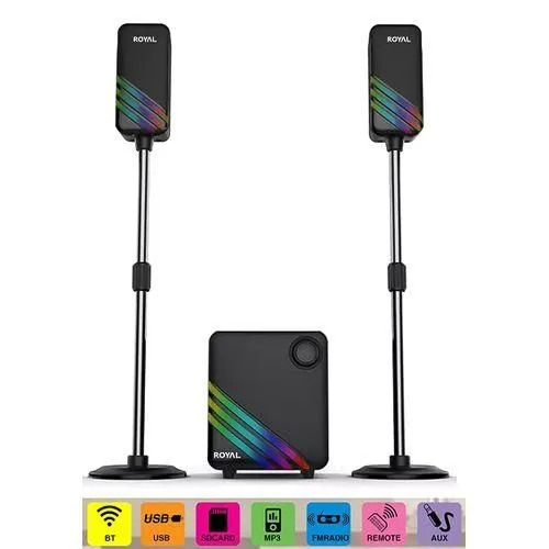 Royal R905 2.1CH Tall Boys Speaker System 110W - Black