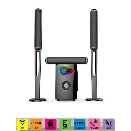 Royal R906 3.1CH Tall Boys Speaker System 110W - Black