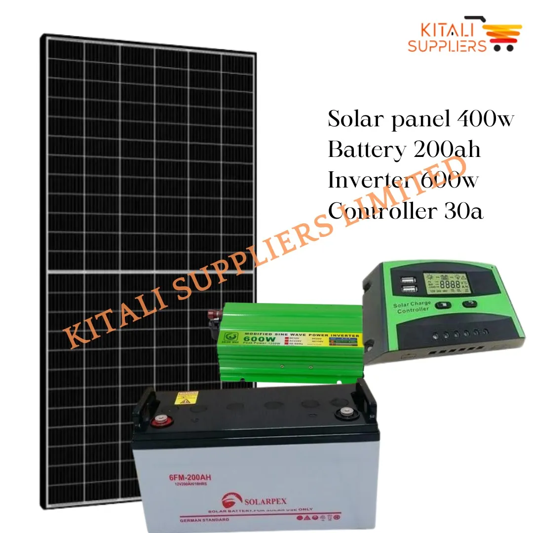 400w solar panel fullkit + Battery 200ah+ inveter 600w + controller 30a