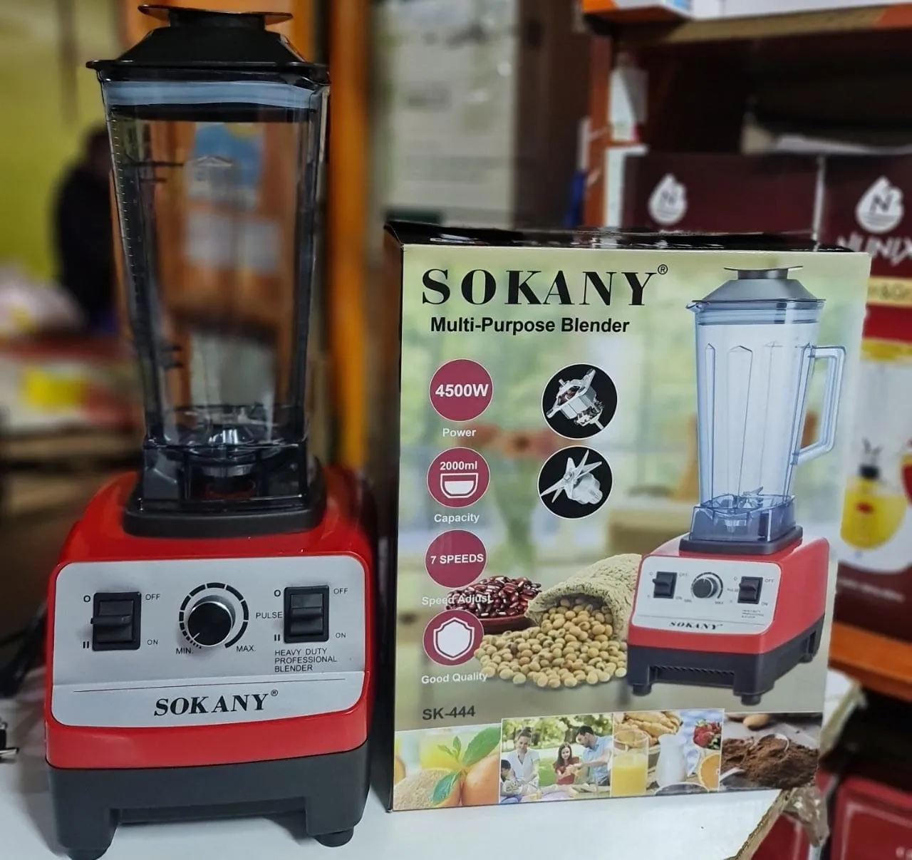 Sokany COMMERCIAL HEAVY DUTY BLENDER 4500 WATTS -2LTRS