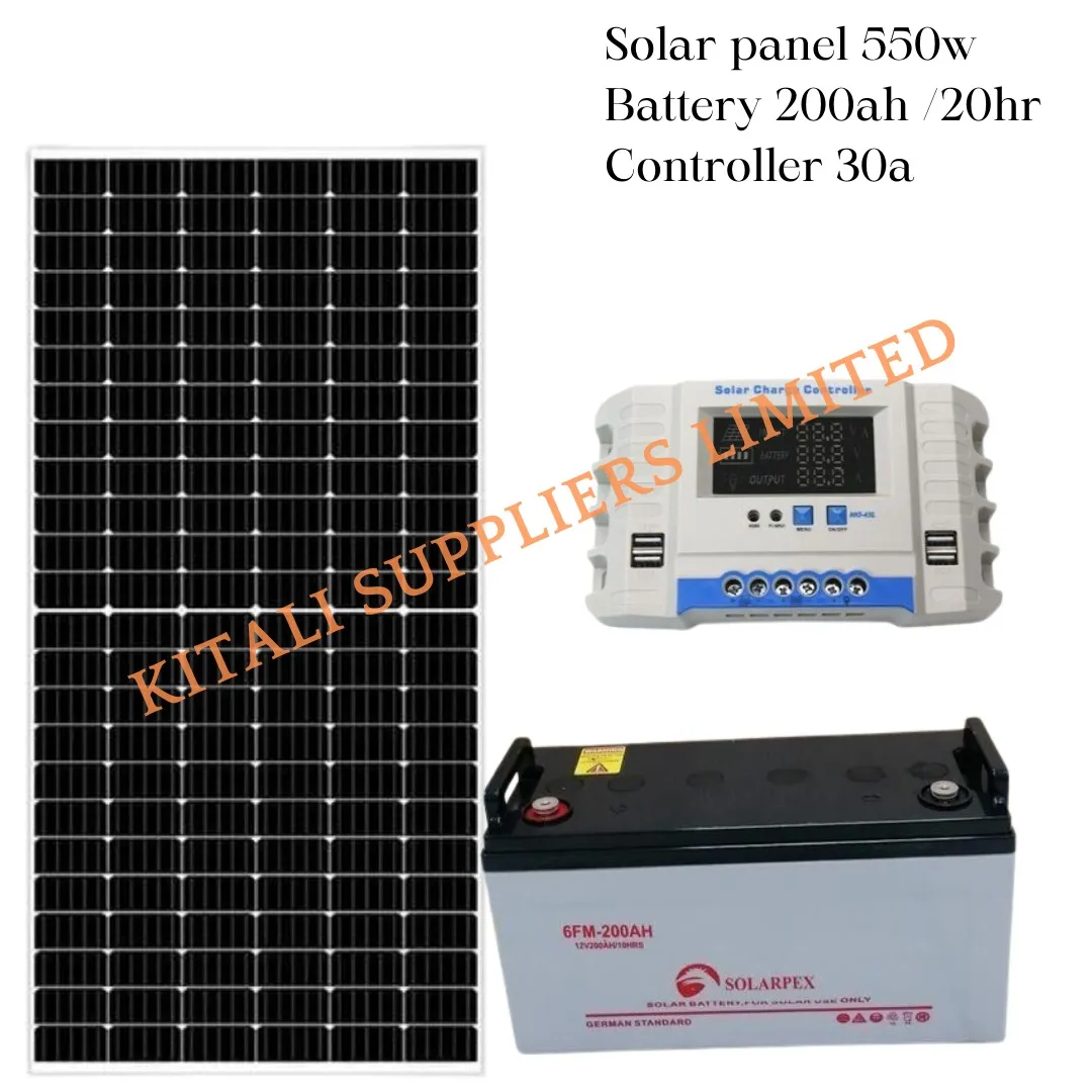 SOLAR PANEL  550w + Battery 200Ah + Controller 30a