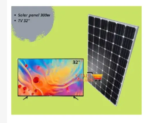 solar panel 300w with 32 inch tv