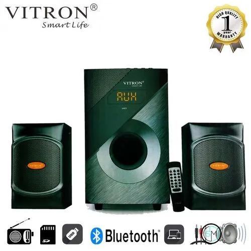 Vitron V401 2.1CH Sub Woofer Sound System. Boasting 5,000 Watts of power, Bluetooth connectivity, versatile features, and a 1-year warranty + 4s