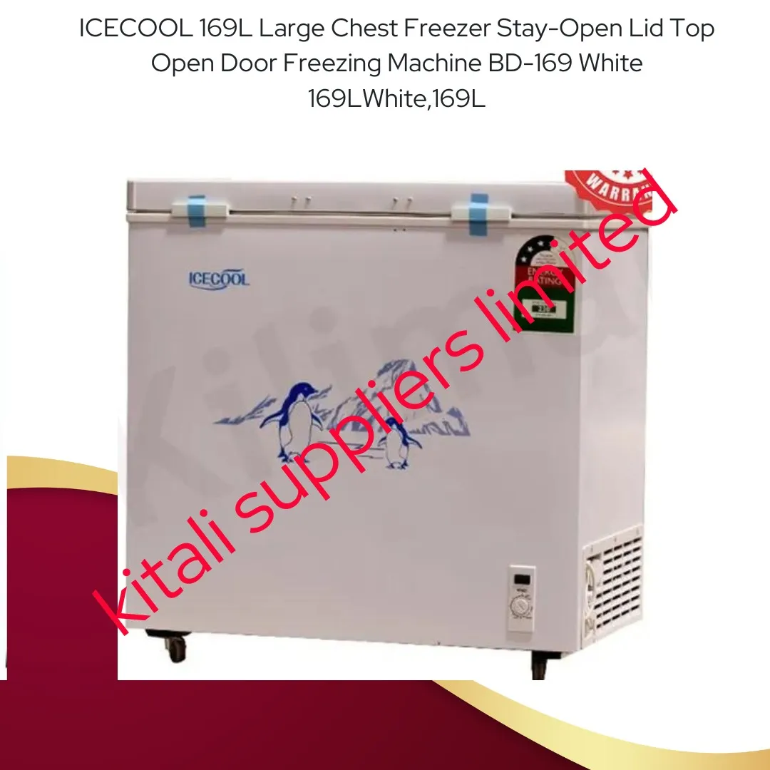 ICECOOL 169L Large Chest Freezer Stay-Open Lid Top Open Door Freezing Machine BD-169L