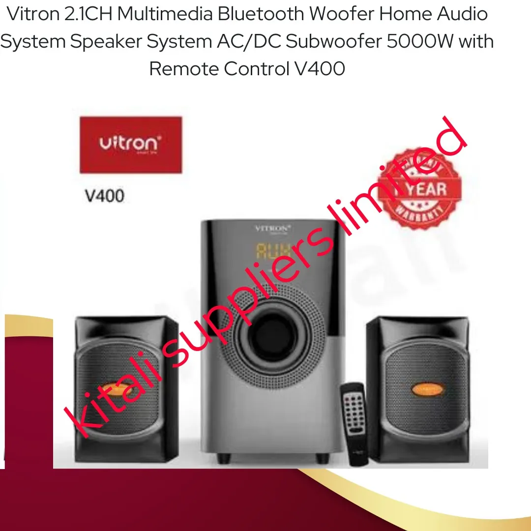 Vitron 2.1CH Multimedia Bluetooth Woofer Home Audio System Speaker System AC/DC Subwoofer 5000W with Remote Control V400