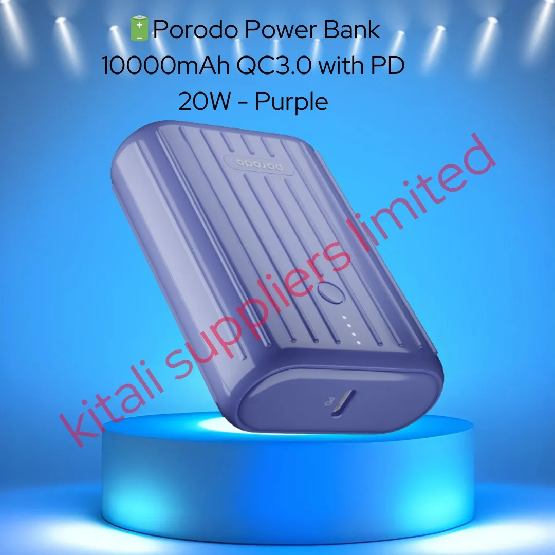 Porodo 10000mAh Power Bank with Digital Display