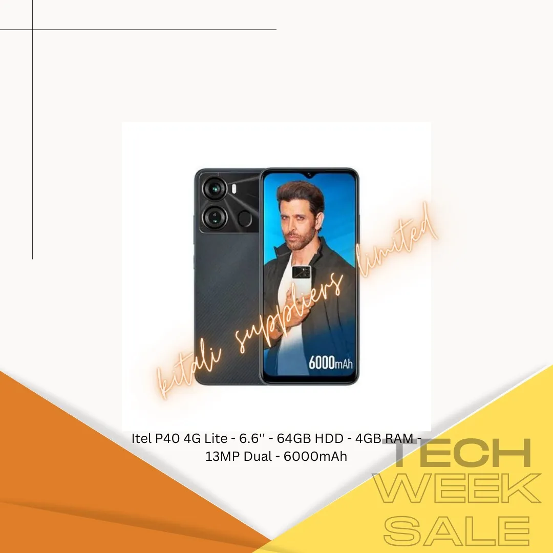 itel p40 4G lite 6.6 inch  64g hold  4gb ram  13mp dual 6000MAH 