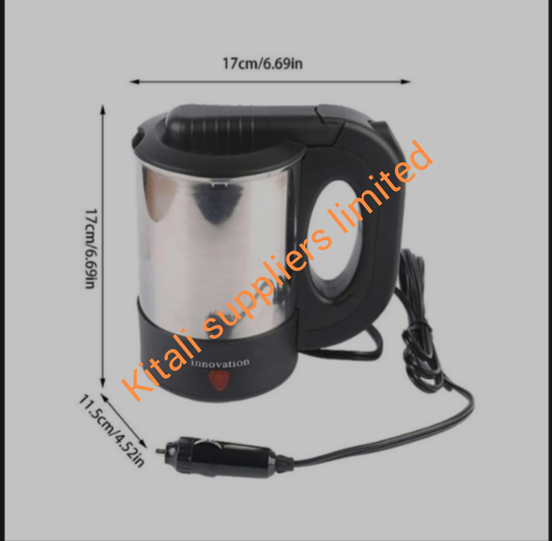 Electric vel kettle Steel kitchen appliances  smart kettle track stainless steel car coffee Mug for home office