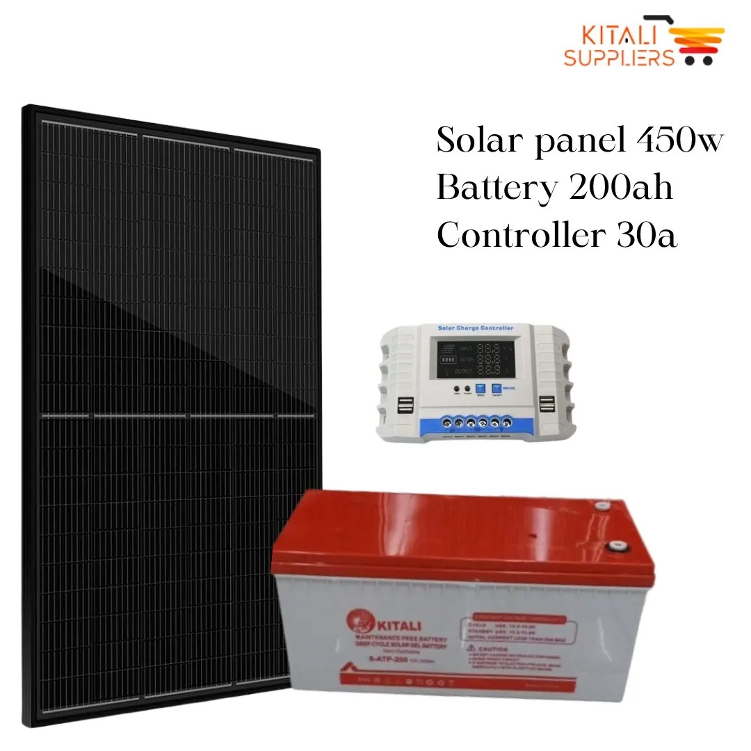  Solar panel 450w + Battery 200ah + Controller30a