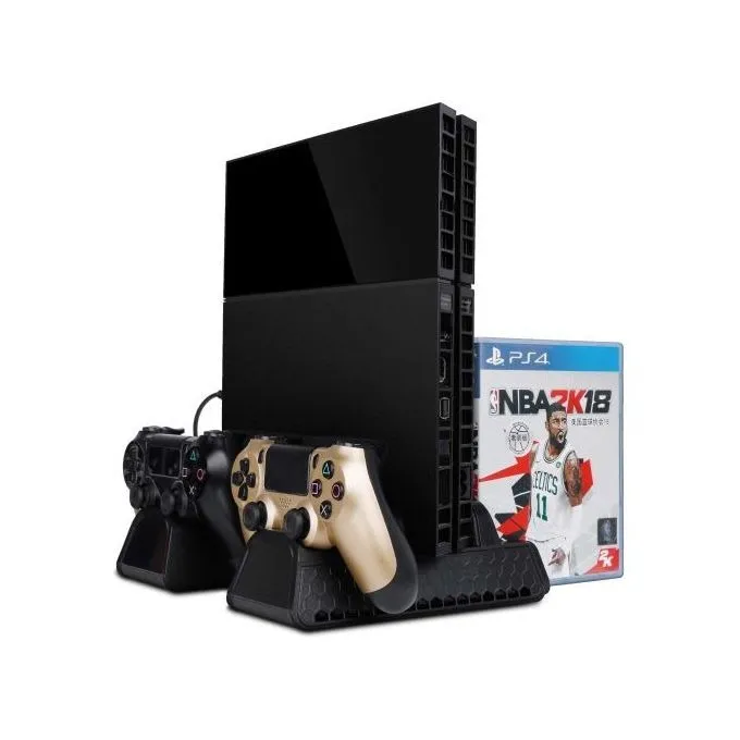 PS4 Controller Charger Slim / Pro Cooling Fan Game Storage