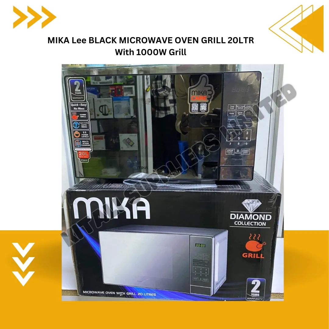 MIKA  lee black microwave  oven 20l   1000w grill