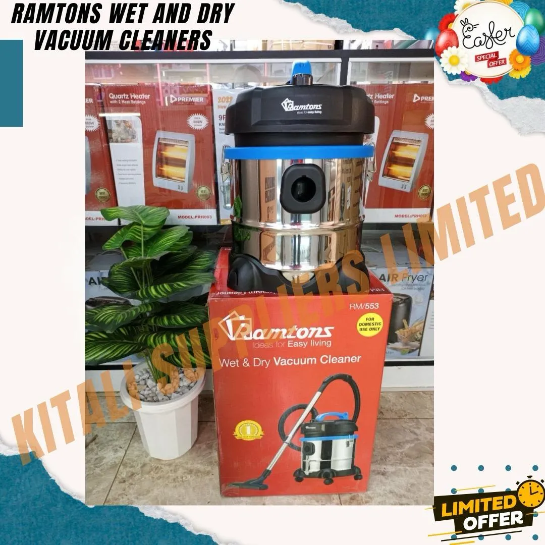 Ramtons RM/553 - 21 Litre Tank Wet And Dry Vacuum Cleaner - Black.