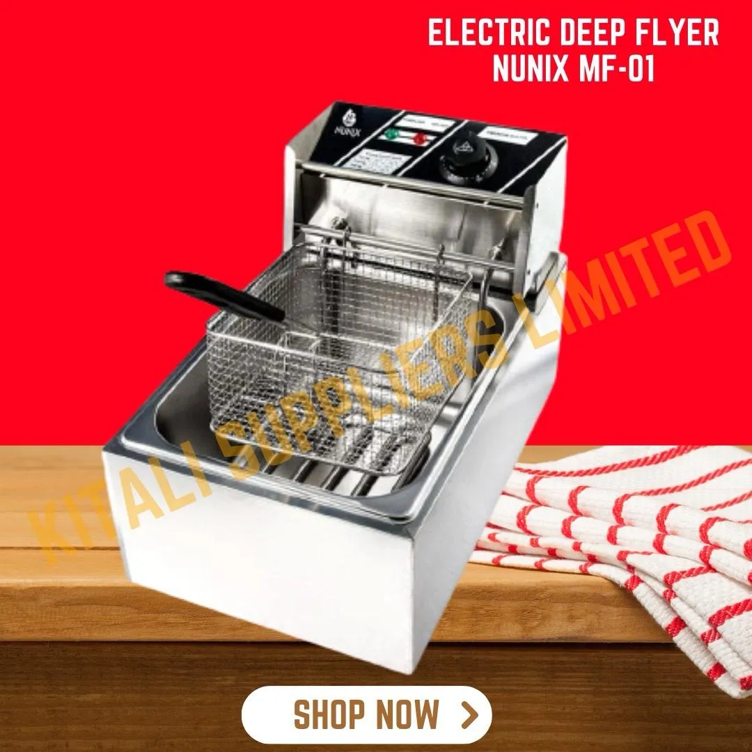 Nunix Single Stainless Steel Electric Deep Fryer - 6Ltrs