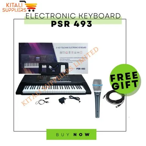 PSR 493 61 Keys Keyboard With Shure Microphone.