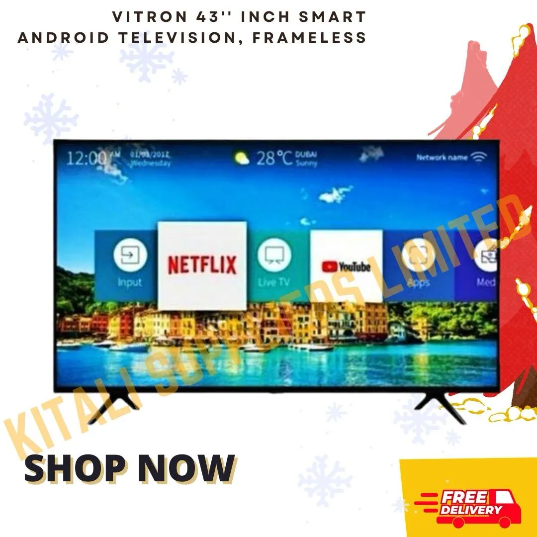  Vitron HTC4388FS - 43" Smart Android Frameless TV - Black