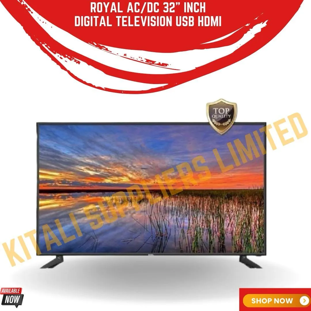 SHARE THIS PRODUCT   Royal 32'' AC Digital TV With Inbuilt Decoder +HDMI&USB Ports