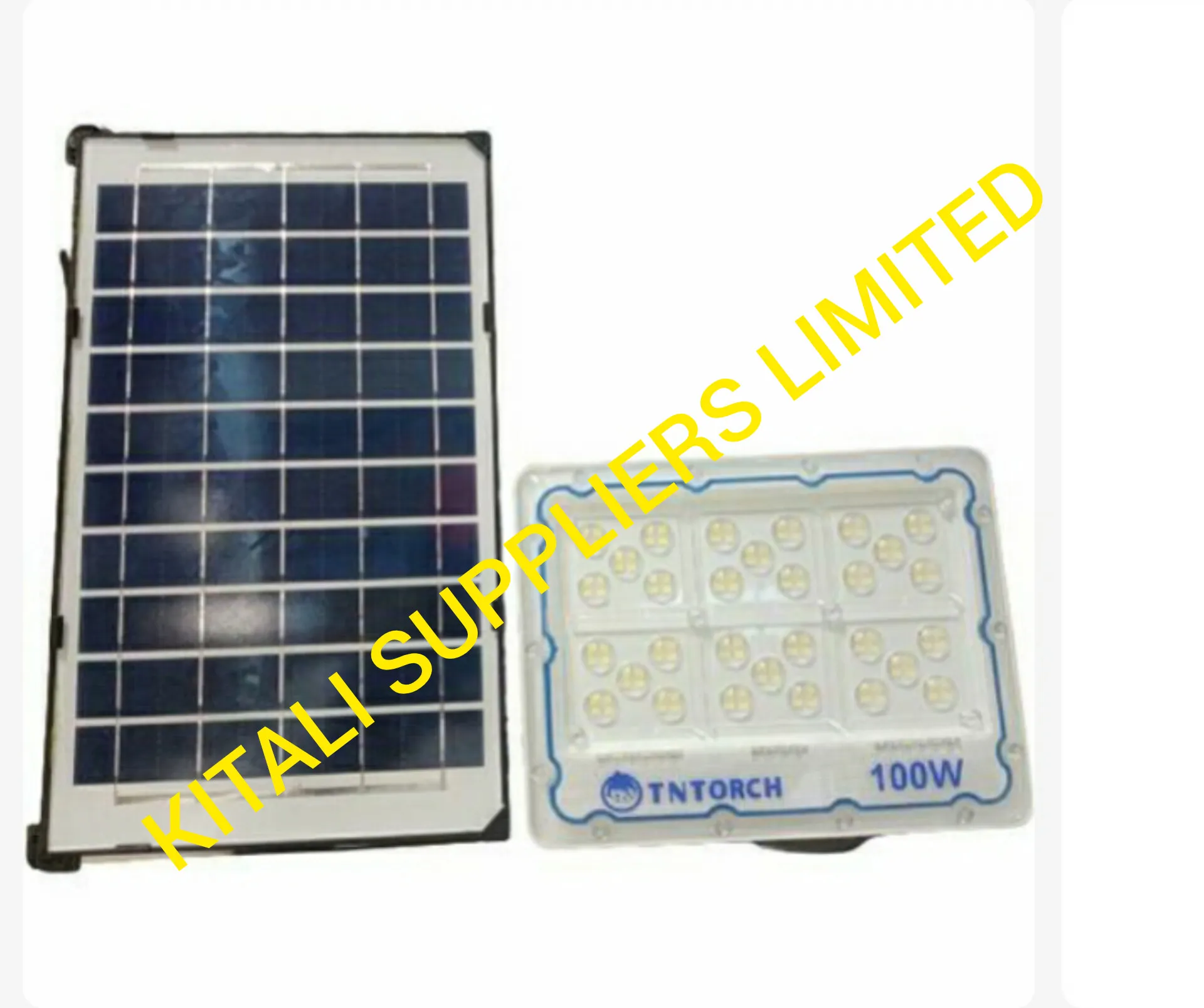 100w led solar floodlight with flash warning light  