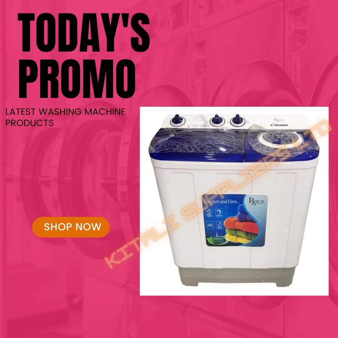 Roch RWM-10TTR-J Semi-Automatic Washing Machine, 10kgs - White