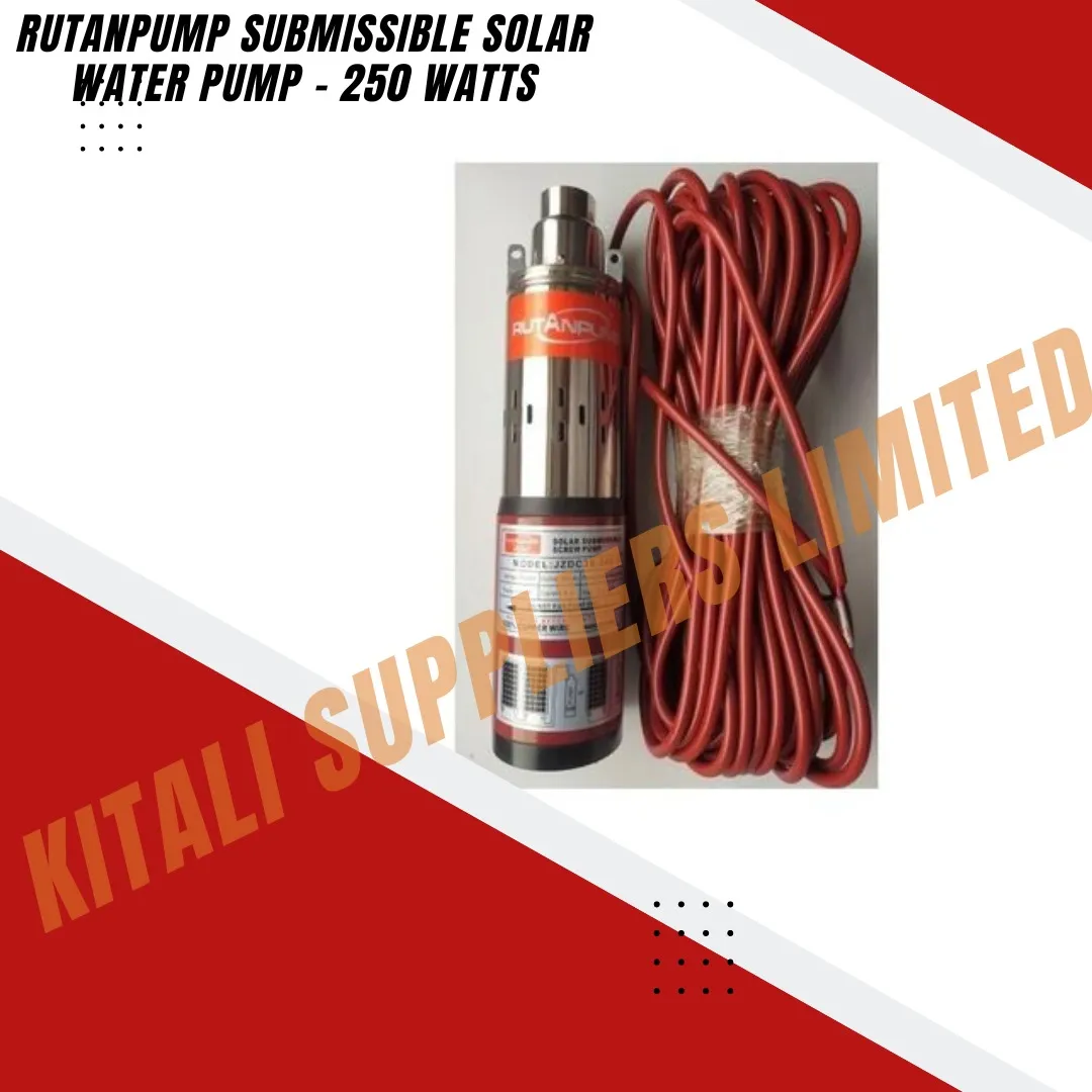 RUTANPUMP Solar Submersible Water Pump 24V Voltage 50 Meters 1" Fitting 250W