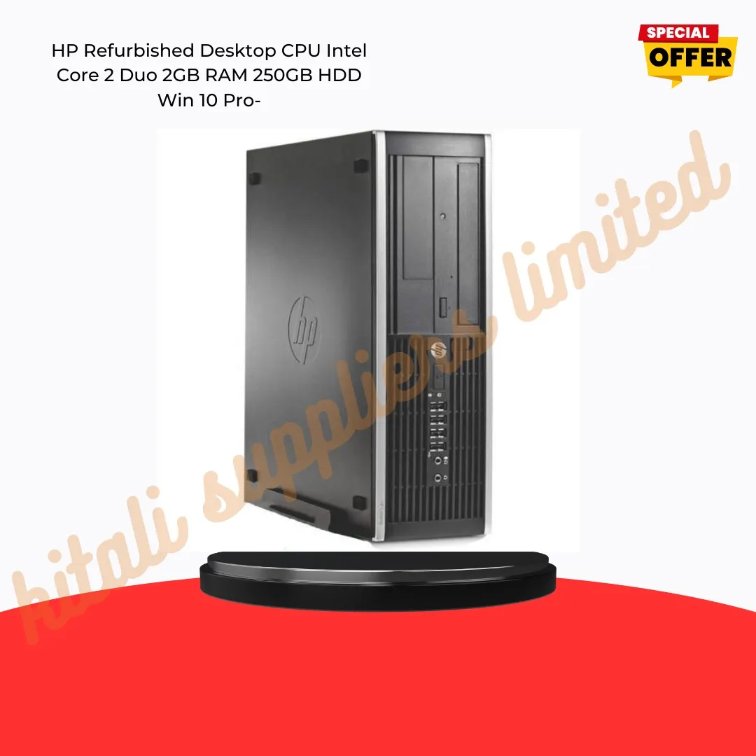 HP Refurbished CPU intel  core  2 duo 2gb RAM  256 GB HDD win 10 pro 