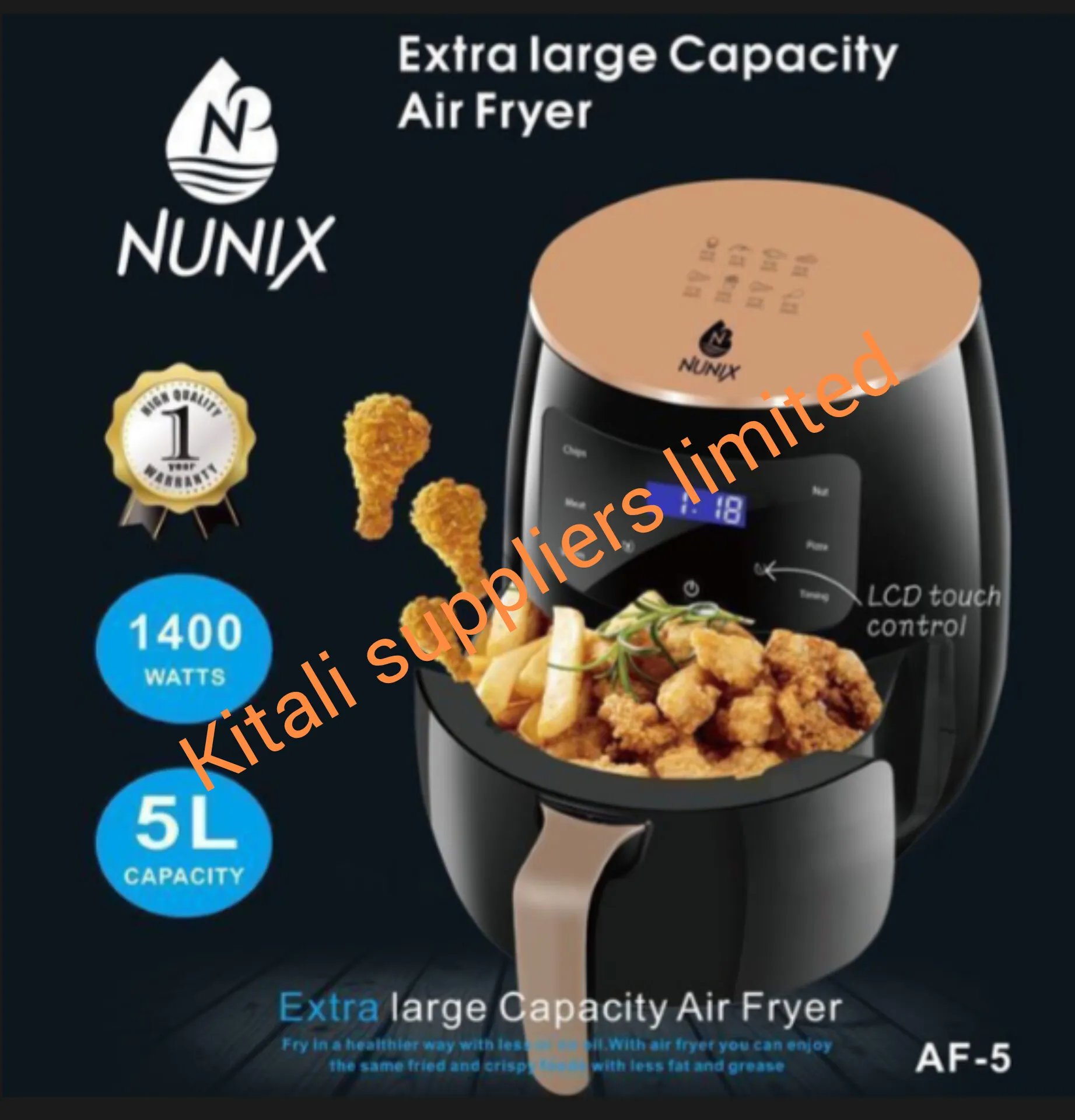 AF- 5 air fryer Healthier oil free fryer and fries maker