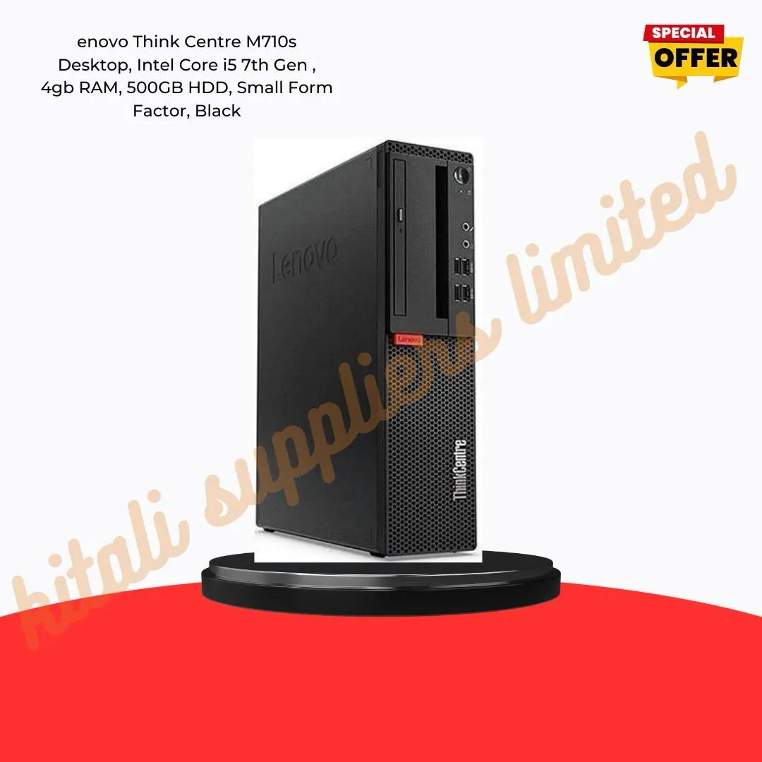 SHARE THIS PRODUCT   Lenovo Think Centre M710s Desktop, Intel Core i5 7th Gen , 4gb RAM, 500GB HDD, Small Form Factor, Black ,REFURBISHED