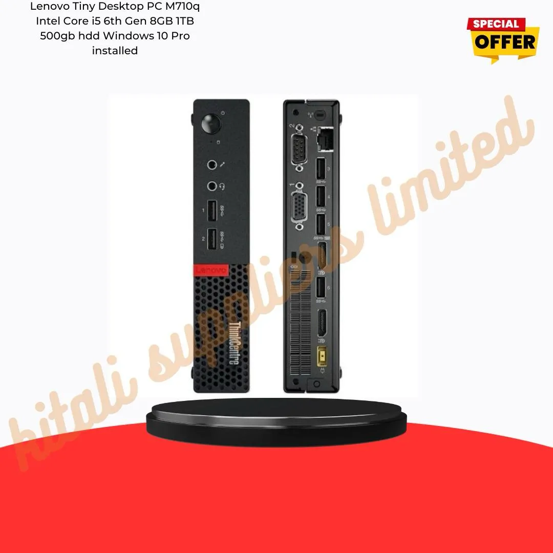 Lenovo Tiny Desktop PC M710q Intel Core i5 6th Gen 8GB 1TB 500gb hdd Windows 10 Pro installed Brand: Lenovo | Similar products from Lenovo