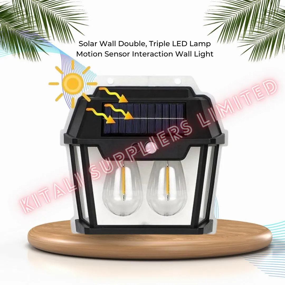 Solar Wall Double, Triple LED Lamp Motion Sensor Interaction Wall Light
