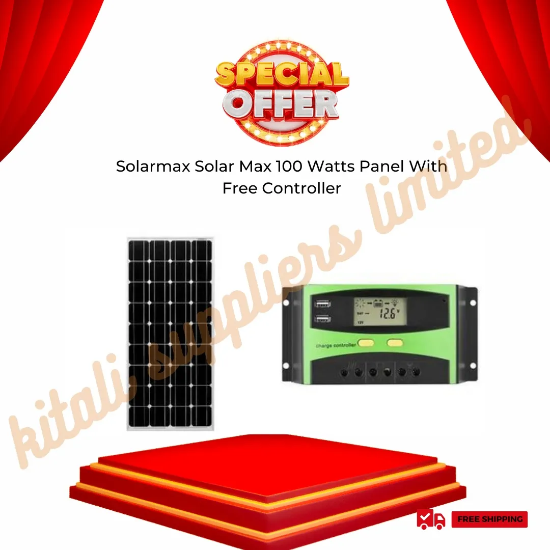 100watts solar max panel  with free cotroller 