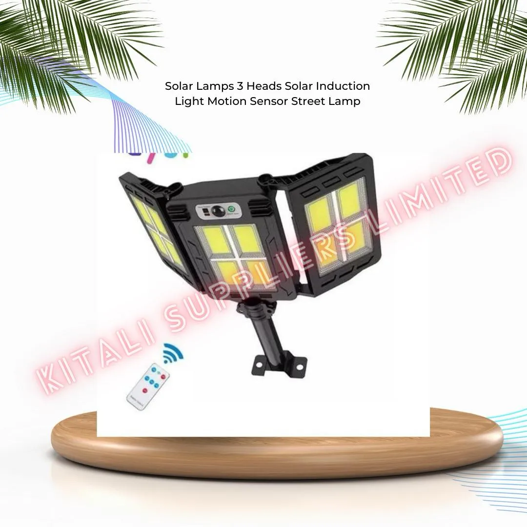 3 Heads Solar Induction Light Motion Sensor Street Lamp