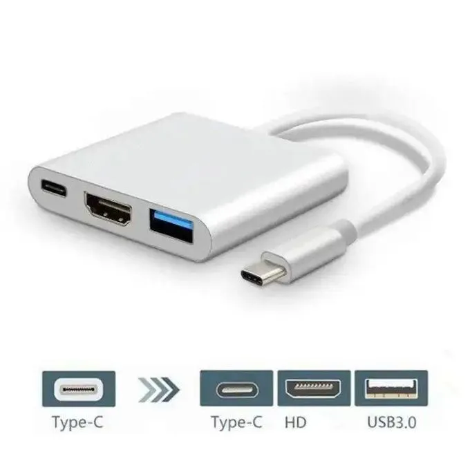 Type C to HDMI 3 in 1 Adapter/Hub