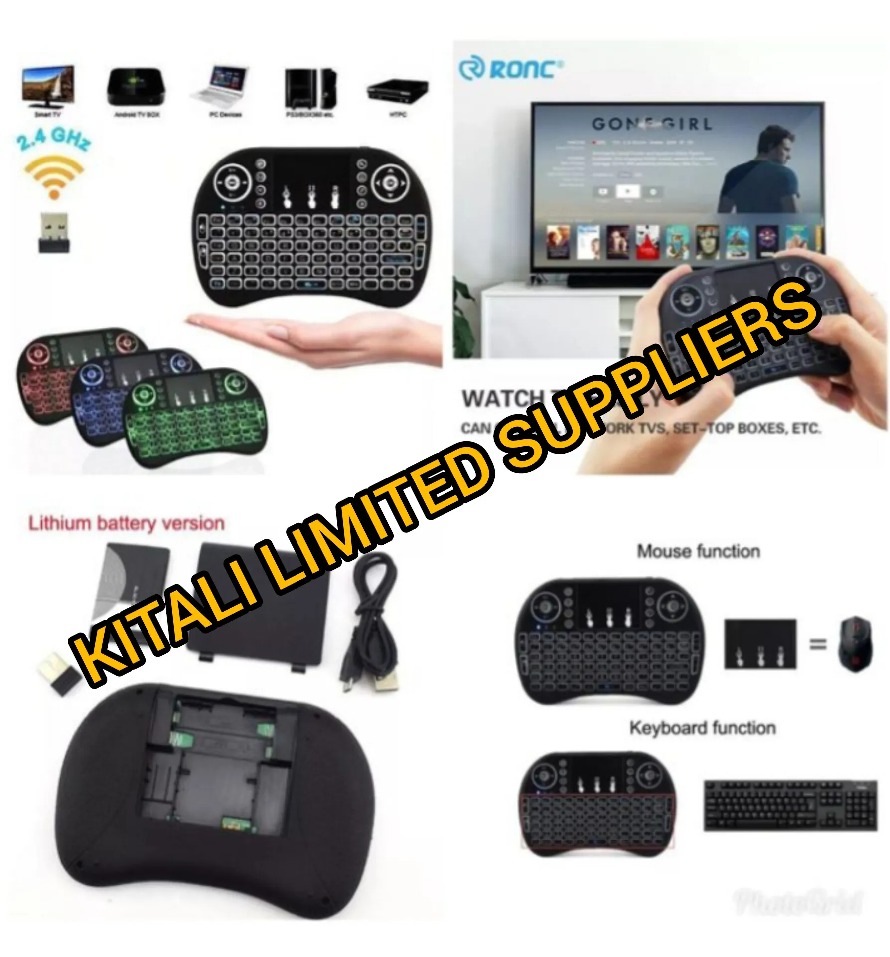 Wireless Bluetooth keyboard / mouse pad perfect for TV box/ smart TVs / ps / android TV boxes  