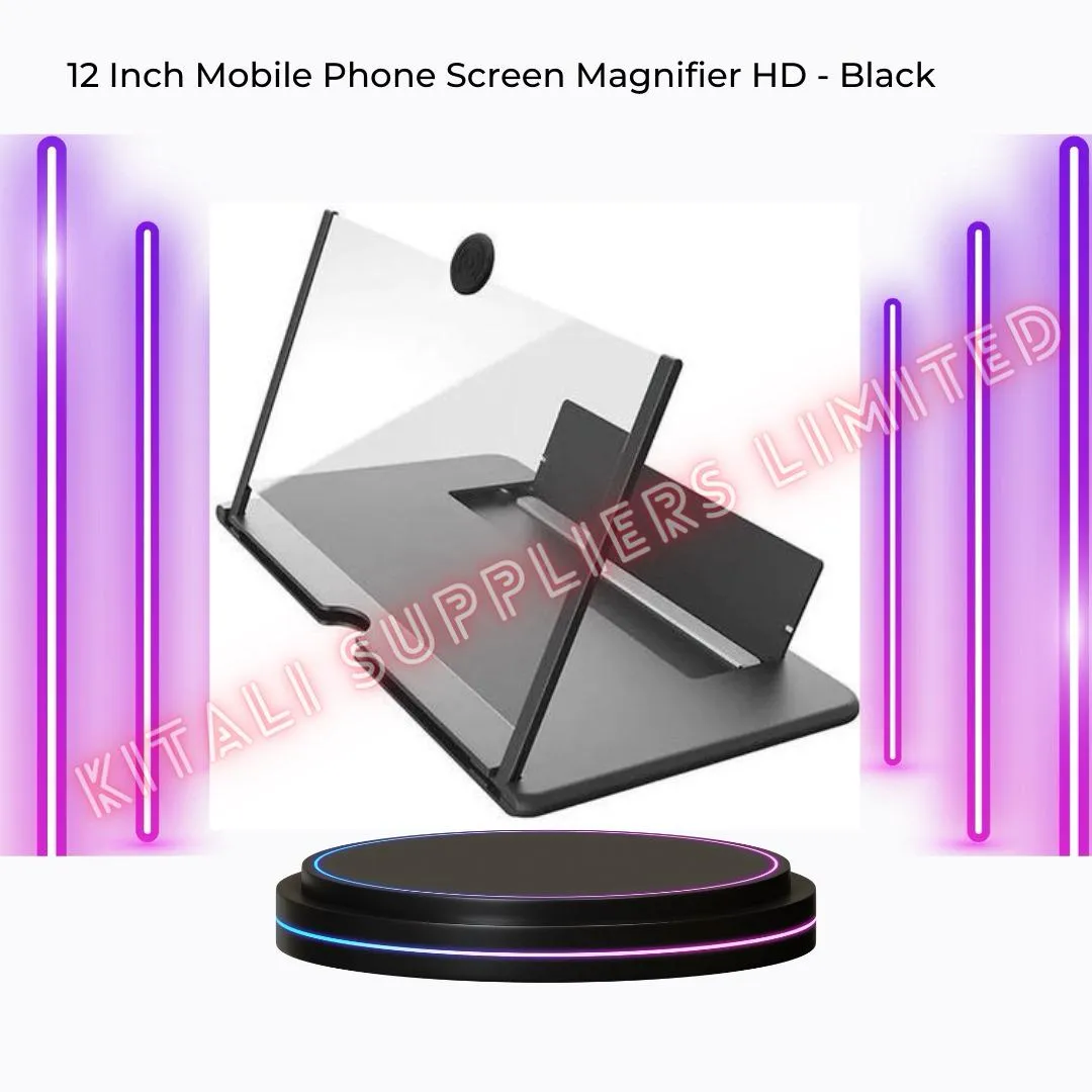 12 Inch Mobile Phone Screen Magnifier HD - Black