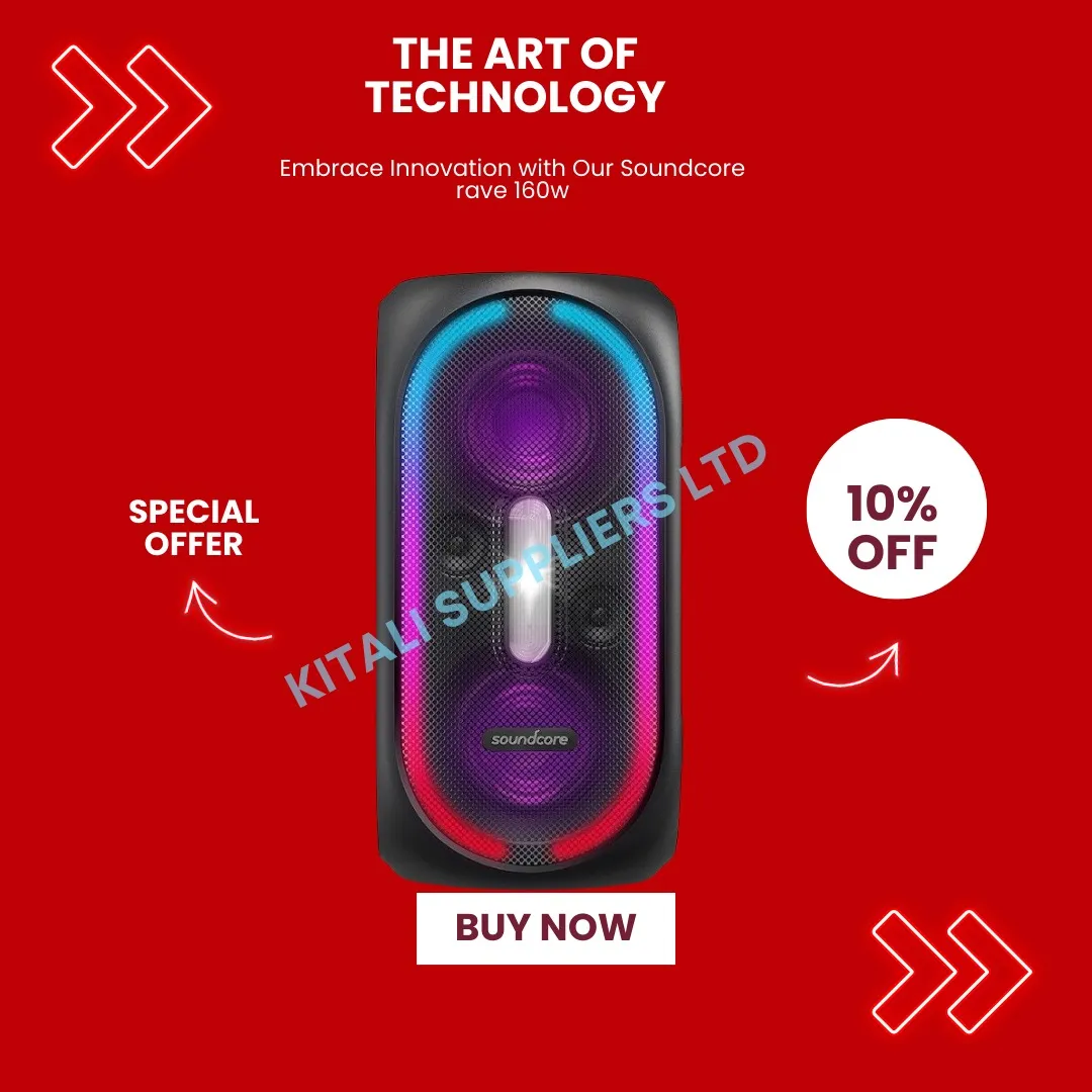 Soundcore A3391H12 Rave+ Portable Speaker 160W - Black
