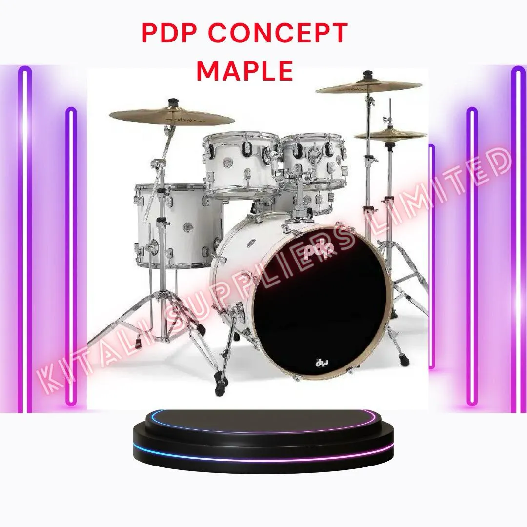 PDP By DW 7-Piece Concept Maple Shell Pack with Chrome Hardware Cherry Stain Lacquer