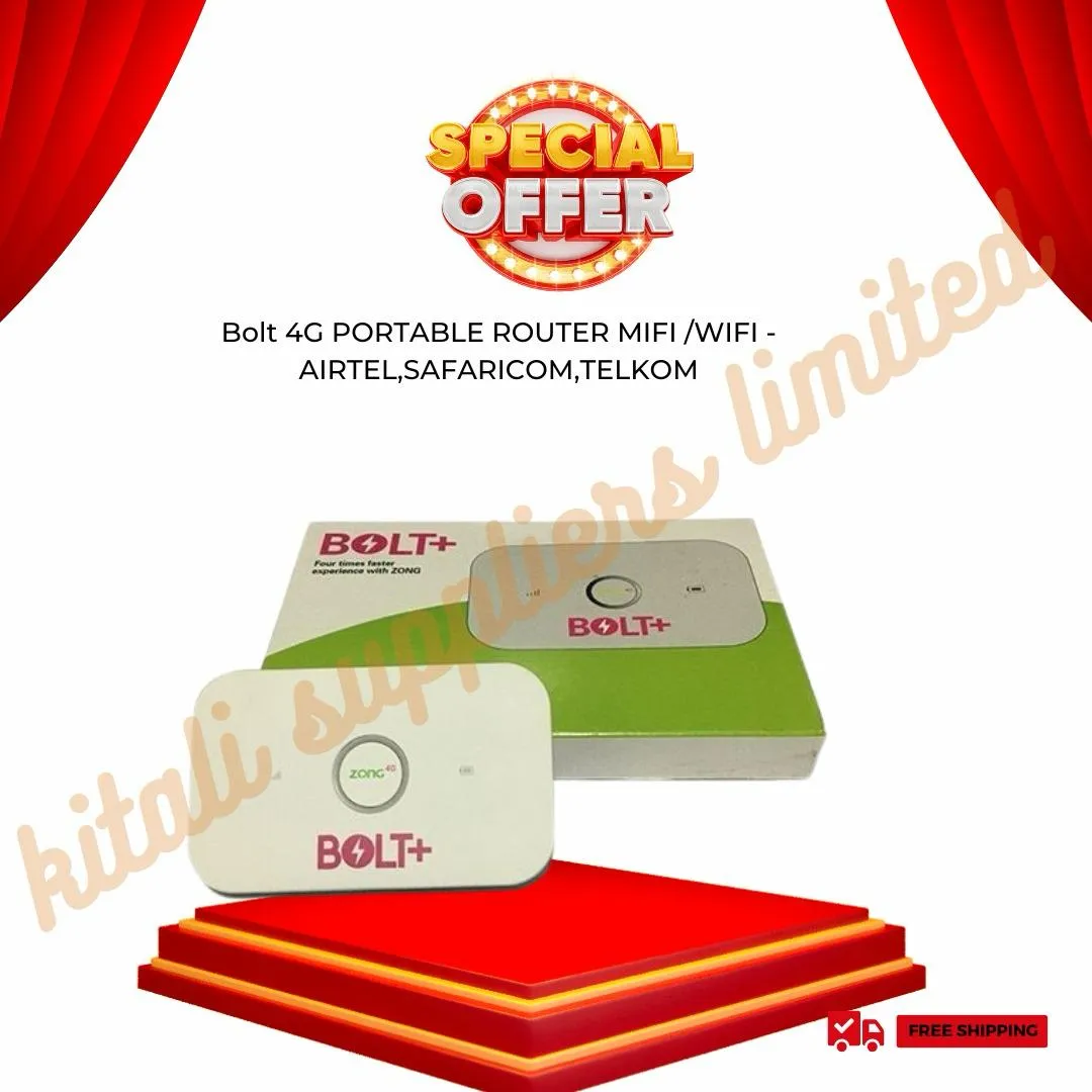 Bolt 4G PORTABLE ROUTER MIFI /WIFI - AIRTEL,SAFARICOM,TELKOM